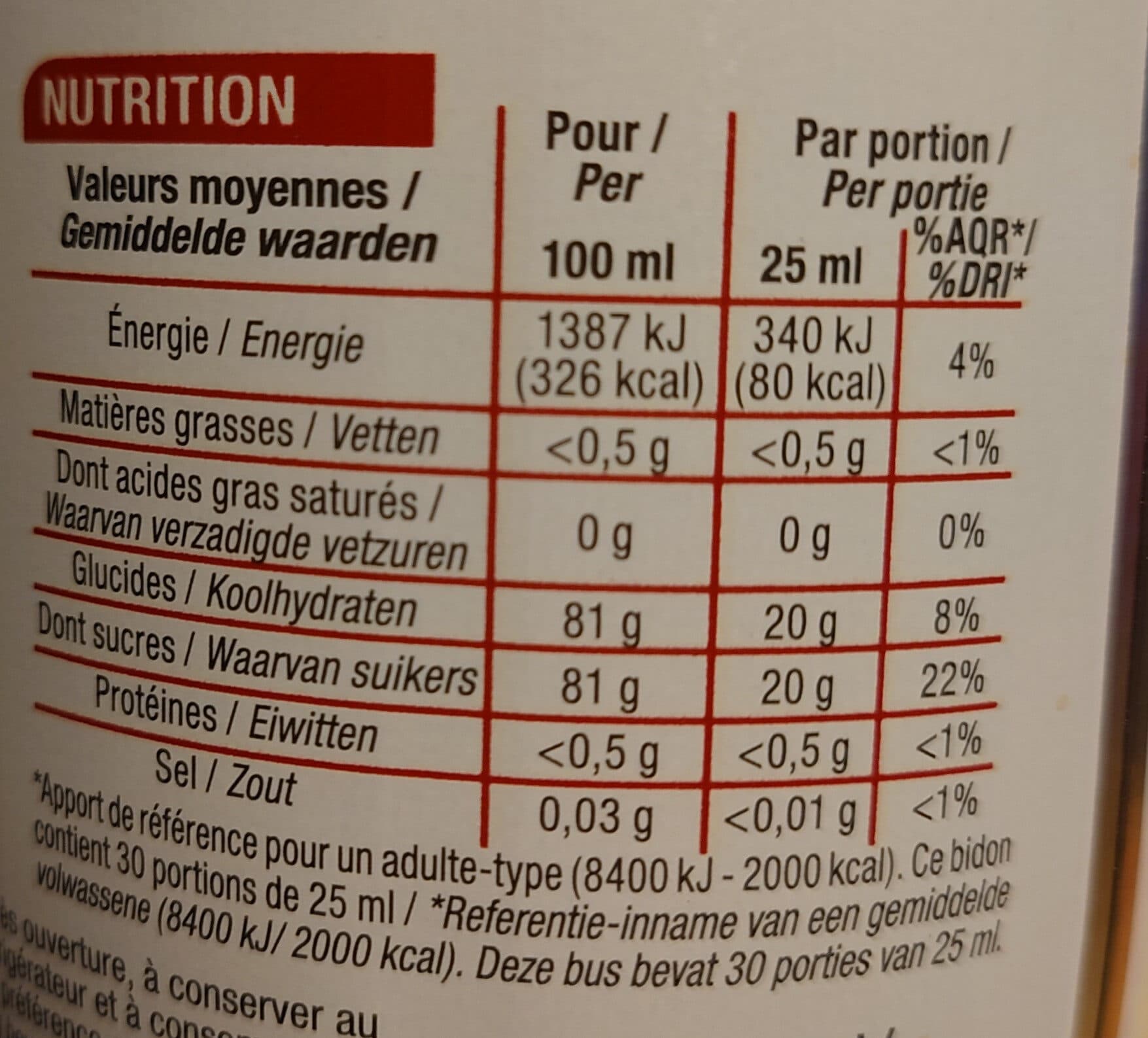 Cora Sirop de cerise packshot