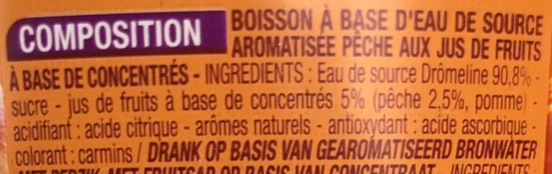 Cora Eau aromatisée pêche packshot