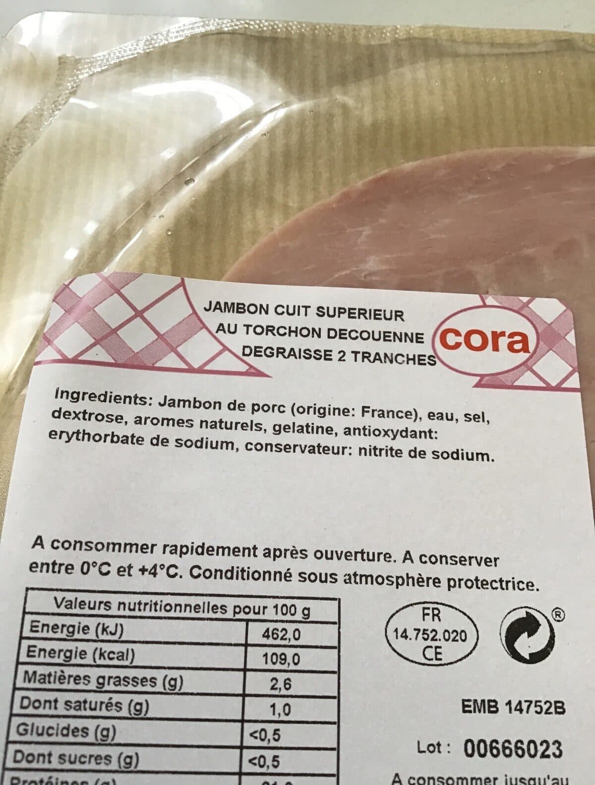 Cora Jambon cuit supérieur au torchon packshot