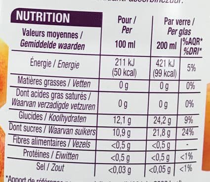 Cora Nectar de mirabelle à base de purée et de jus concentré packshot