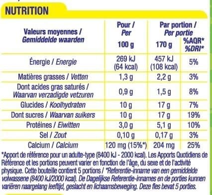 Cora Yaourt à boire citron packshot