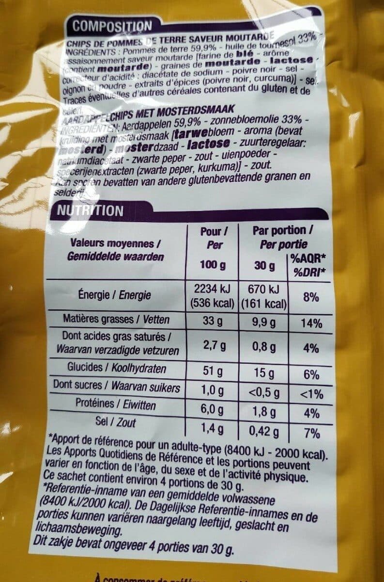 Cora Chips saveur moutarde packshot