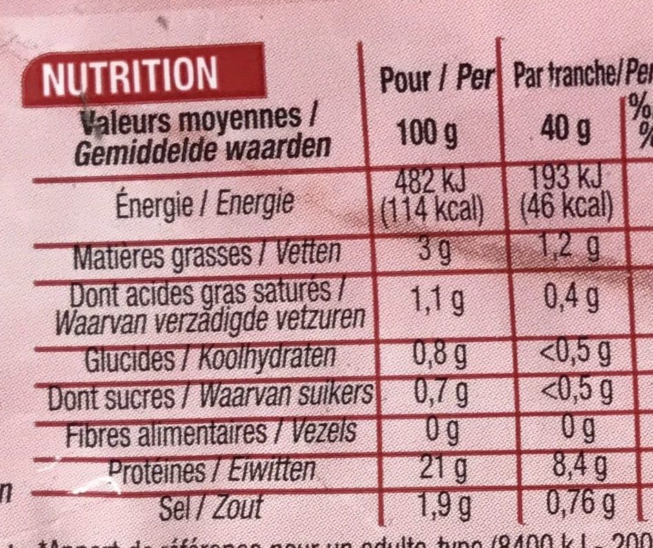 Cora Jambon supérieur Label Rouge sans couenne packshot