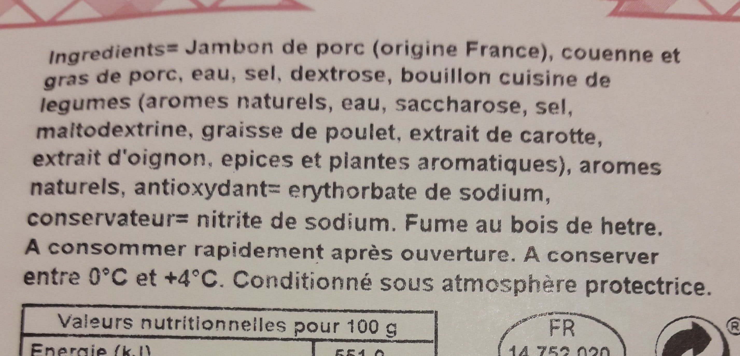 Cora Jambon cuit supérieur avec couronne fumé packshot