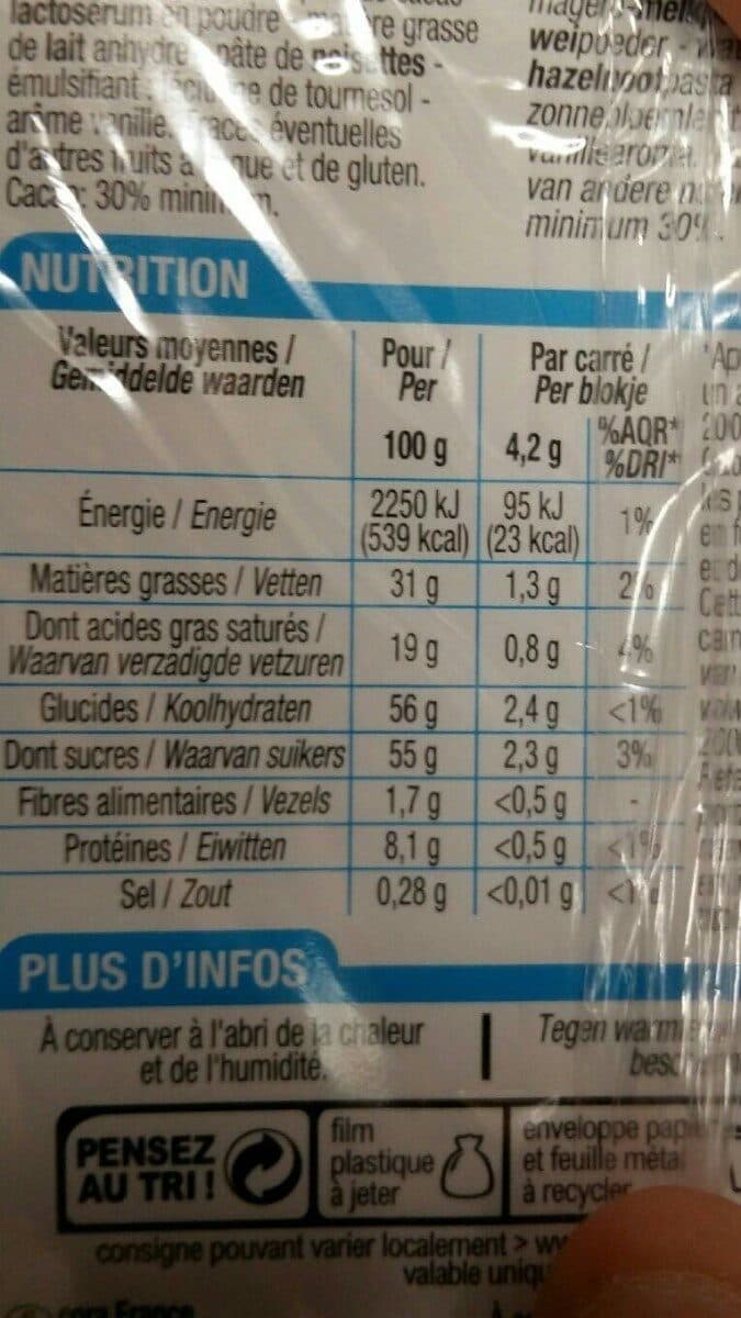 Cora Tablettes de chocolat au lait packshot