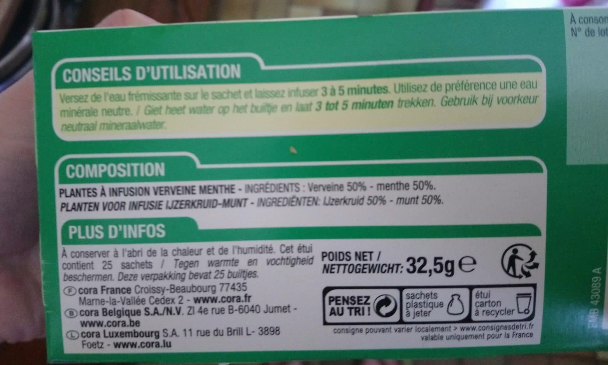 Cora Infusion verveine-menthe packshot