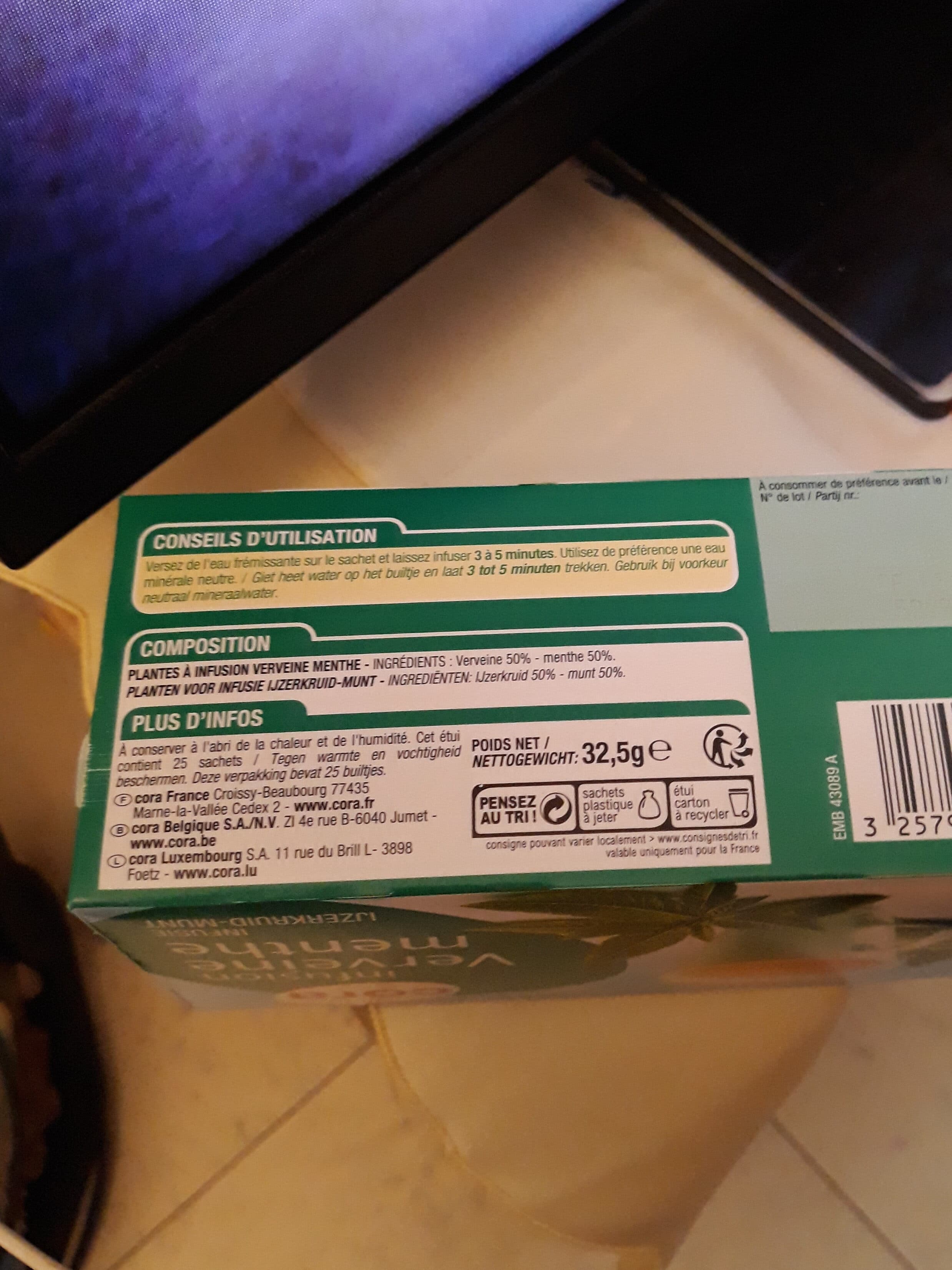 Cora Infusion verveine-menthe packshot