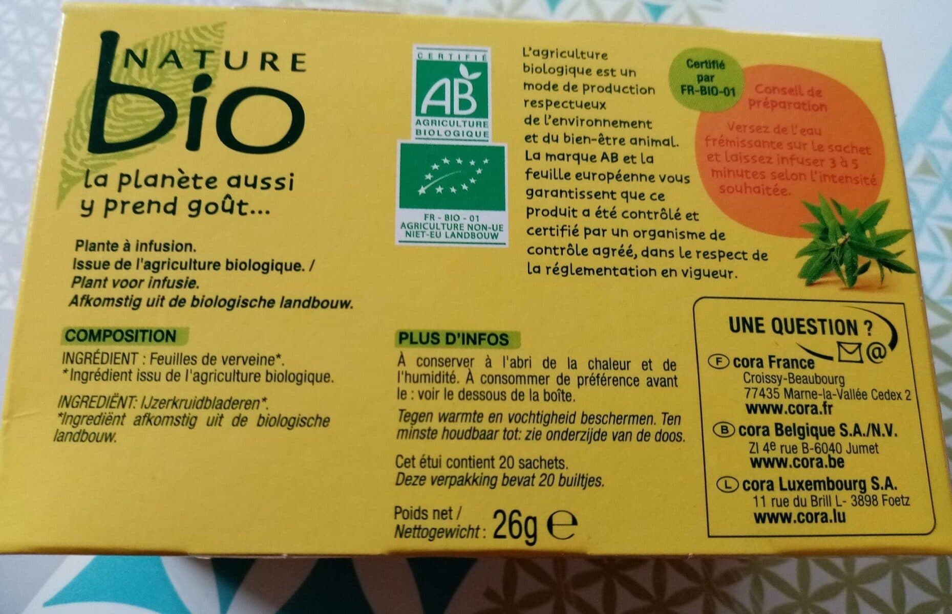 Nature Bio Verveine packshot