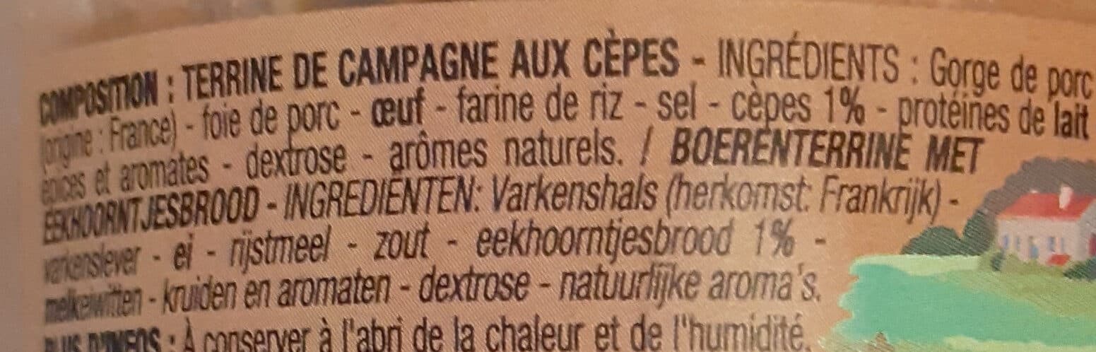 Cora Terrines de campagne aux cepes packshot