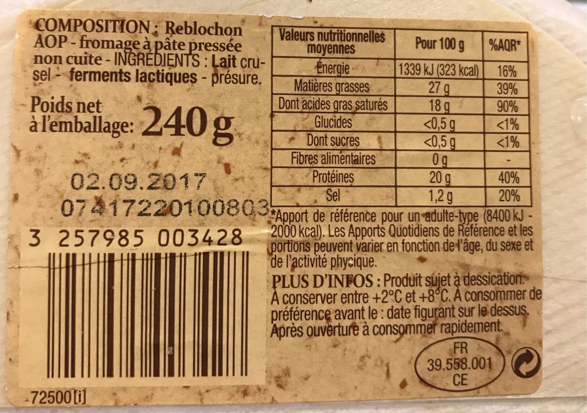 Patrimoine Gourmand Reblochon de savoie packshot