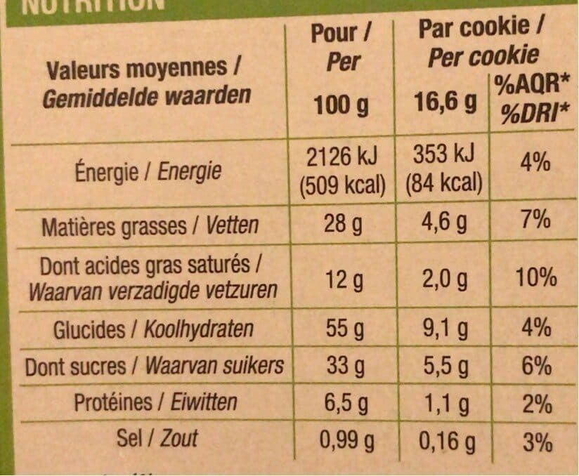 Cora Cookies pépites de chocolat noisettes packshot