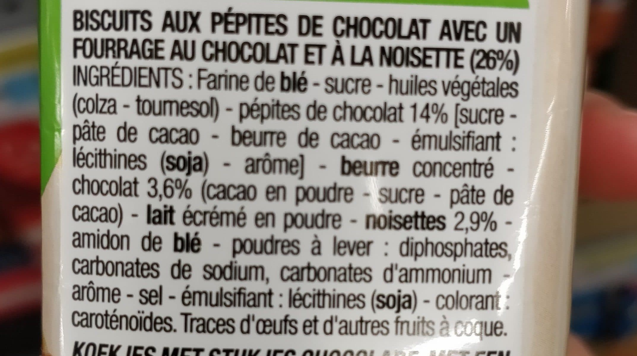 Cora Cookies fourré choco noisettes packshot
