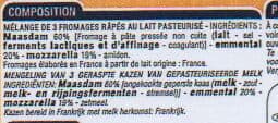 Cora Râpé aux 3 fromages - maasdam emmental mozzarella packshot