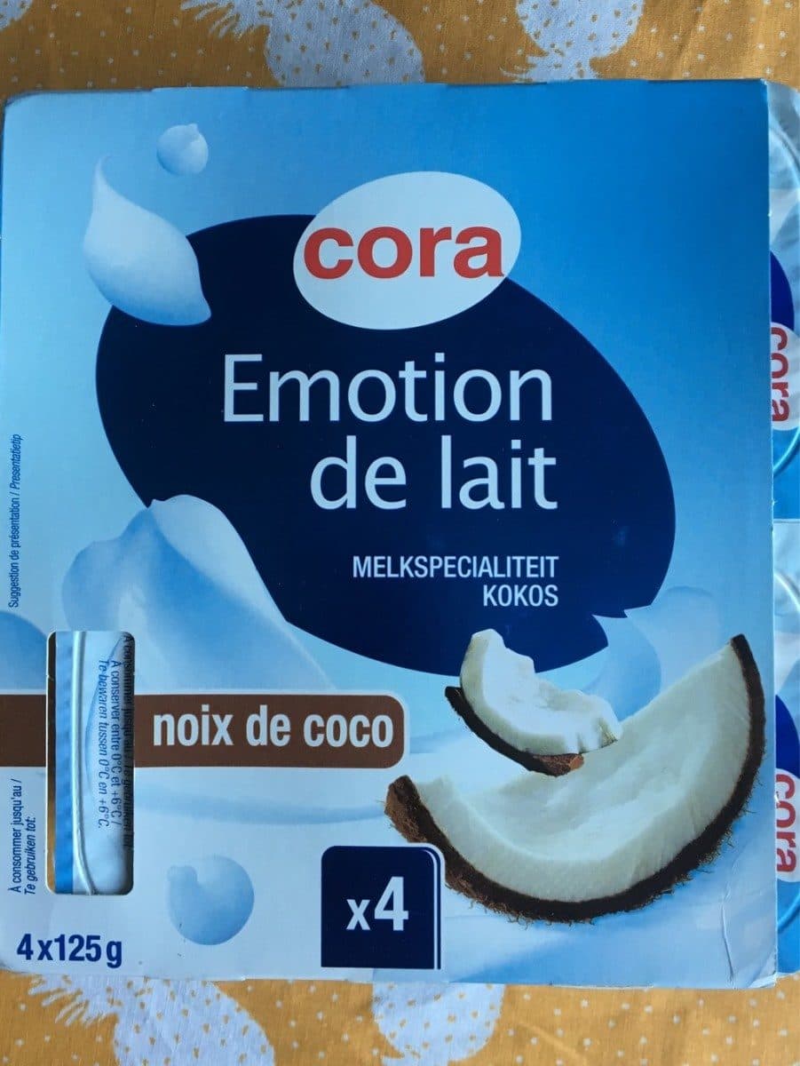 Cora Emotion de lait saveur coco packshot