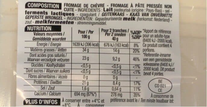 Cora Tranchettes de chèvre packshot