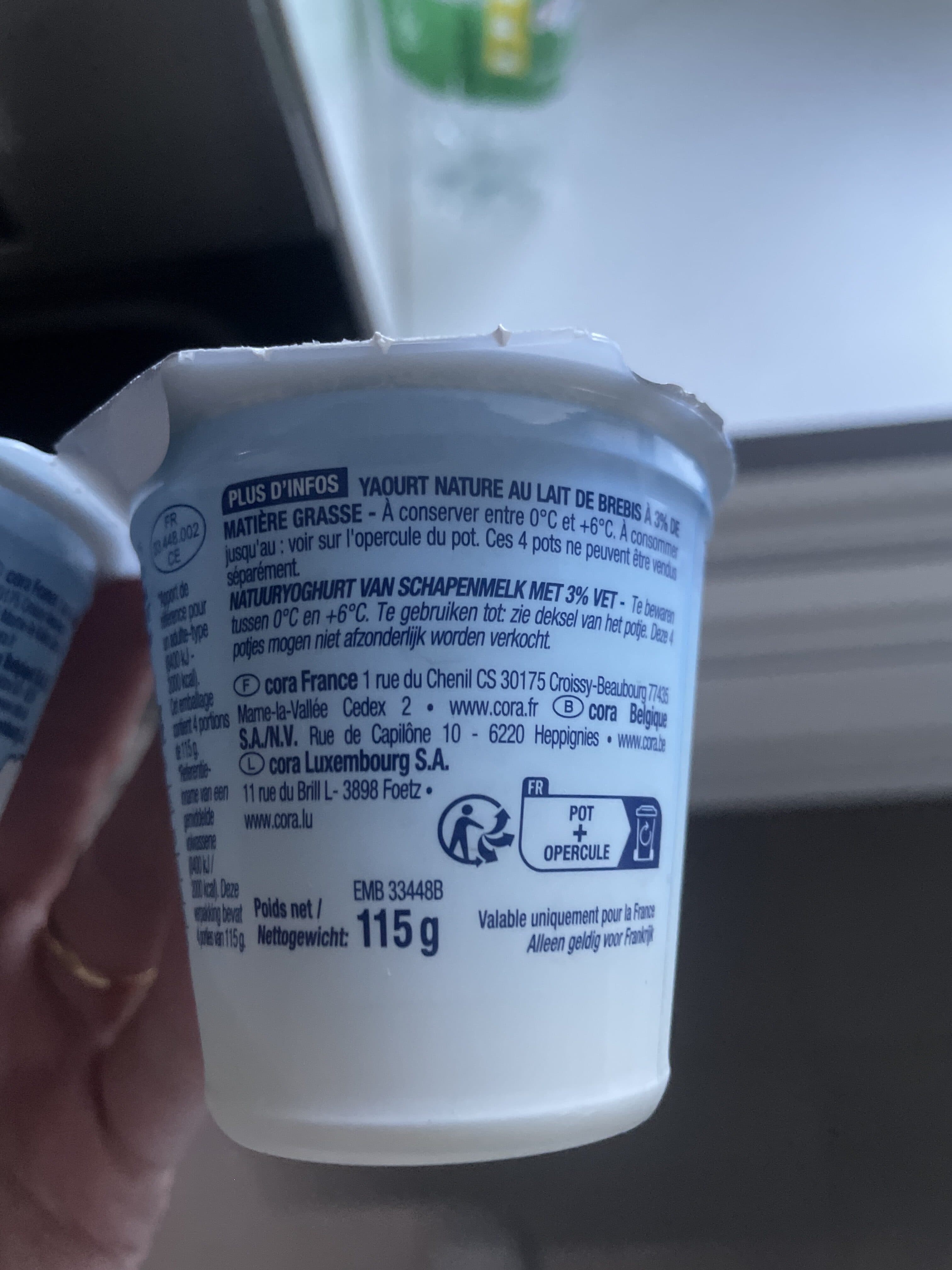 Cora Yaourt nature au lait de brebis packshot