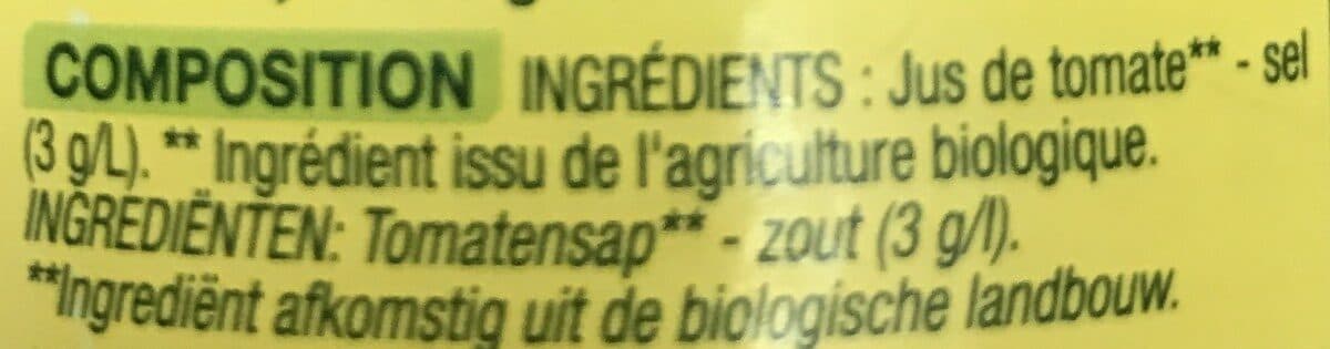 Nature Bio Jus de tomate packshot