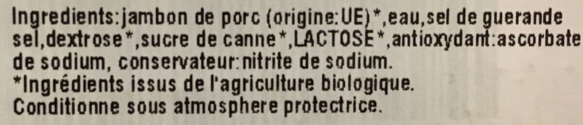 Nature Bio Jambon cuit supérieur sans couenne packshot