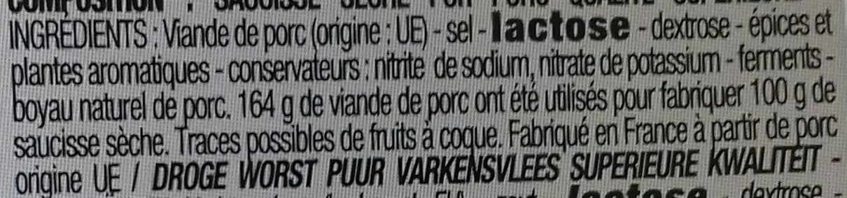 Cora Saucisse sèche pur porc packshot