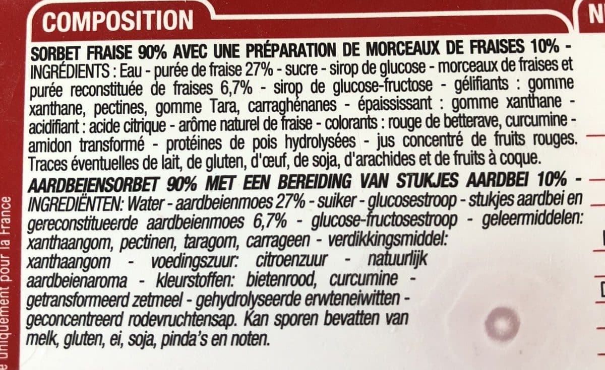 Cora Sorbet fraise packshot