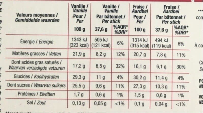 Cora Bâtonnets vanille fraise packshot