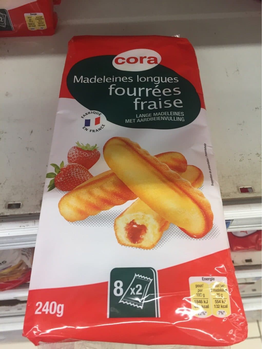 Cora Madeleines Longues Fourrées Fraise packshot