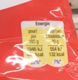 Cora Madeleines Longues Fourrées Fraise packshot