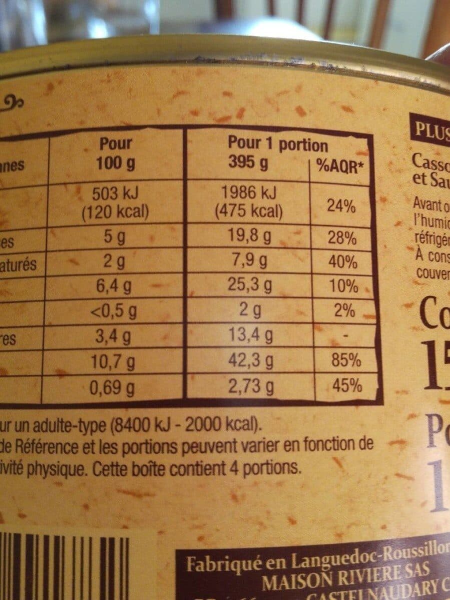 Patrimoine Gourmand Cassoulet de castelnaudary packshot
