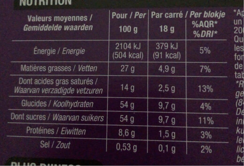 Cora Chocolat au lait amandes figues miel packshot