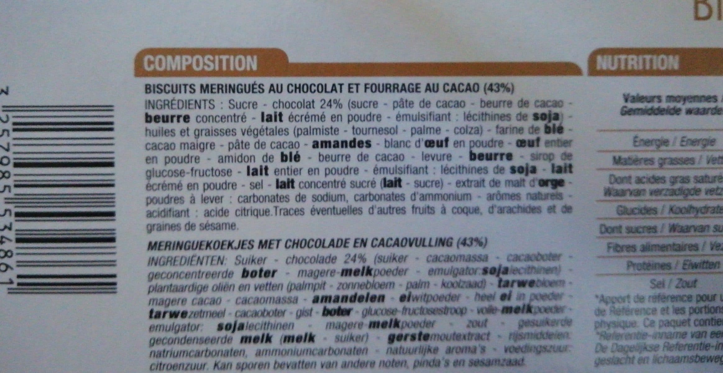 Cora Biscuit meringué au chocolat suisse packshot