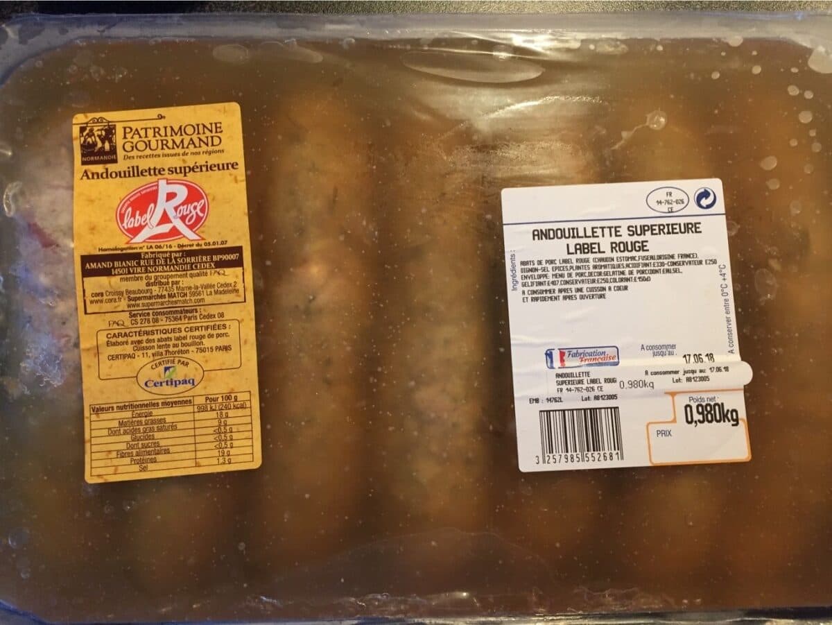 Patrimoine Gourmand Andouillettes superieures label rouge packshot