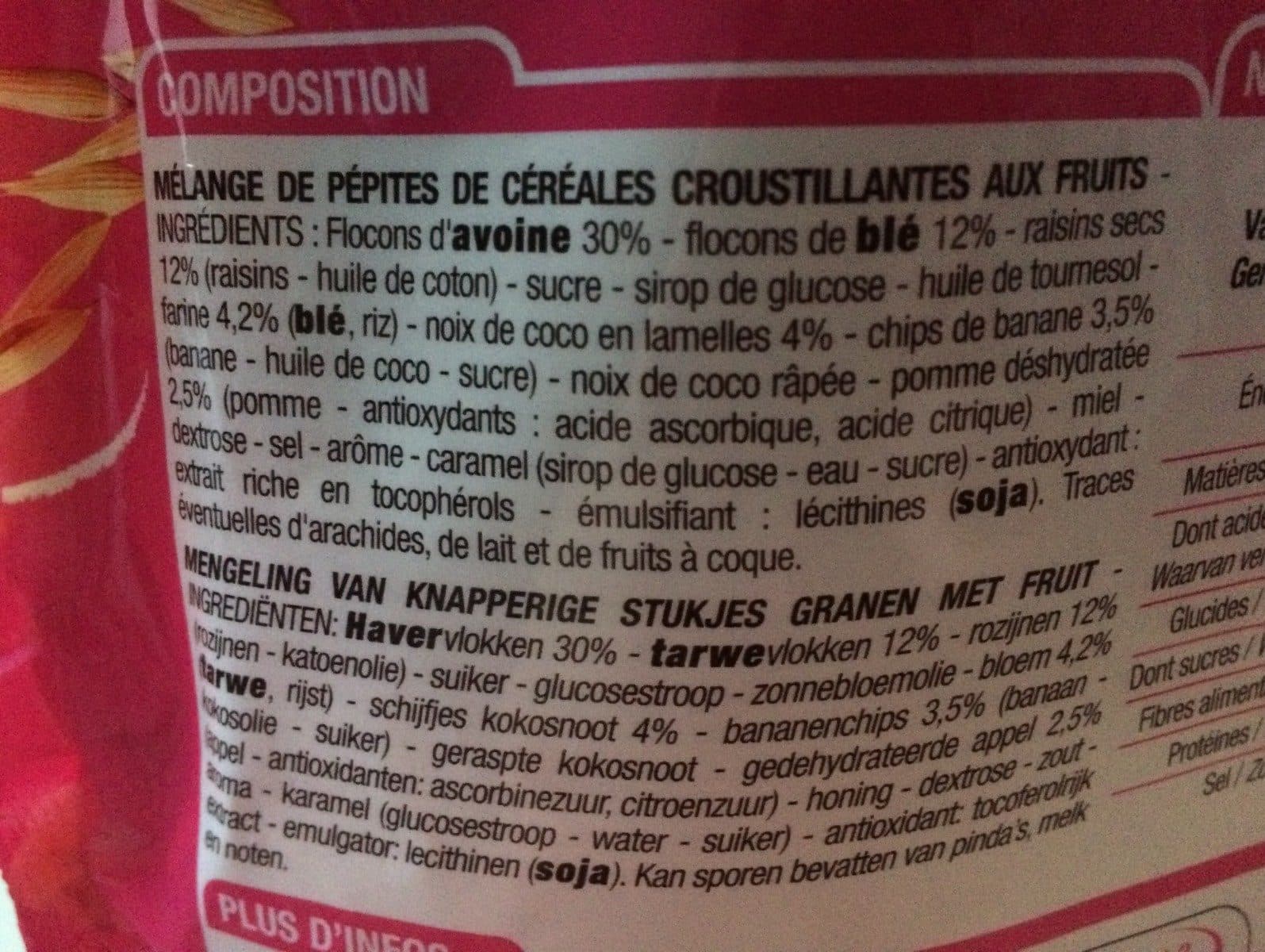 Cora Muesli Croustillant aux fruits packshot