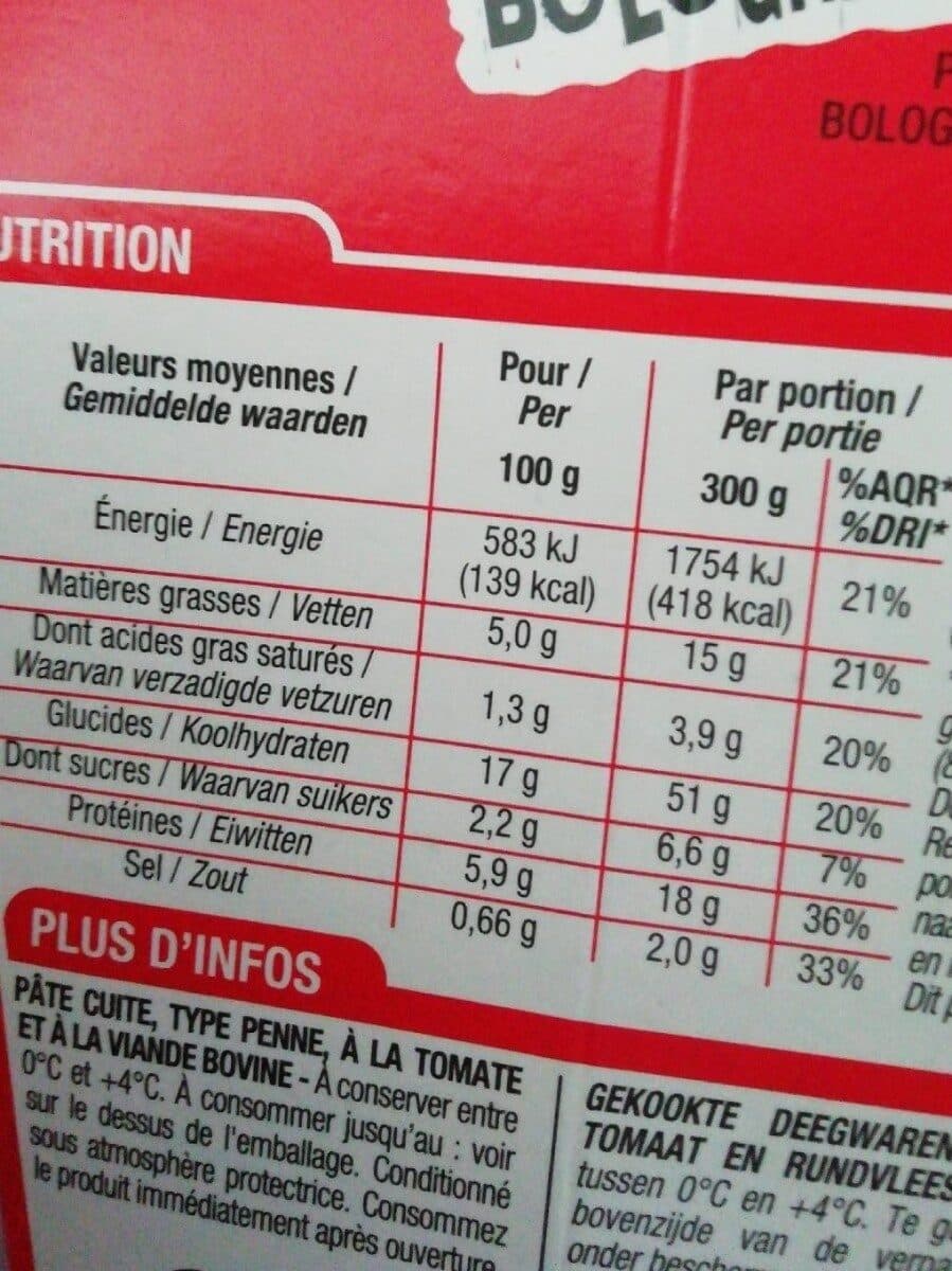 Cora Penne à la bolognaise packshot