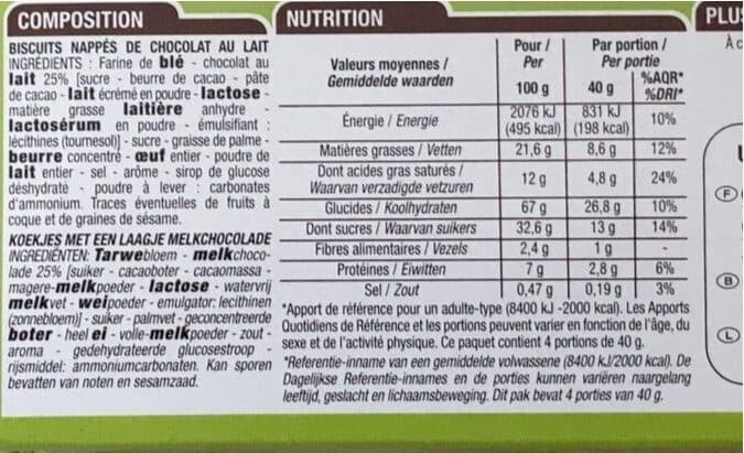 Cora Mini animaux nappés chocolat lait packshot