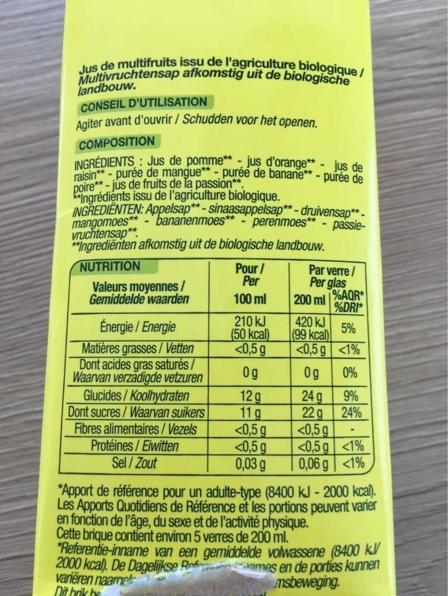 Nature Bio Bio nature multifruits packshot