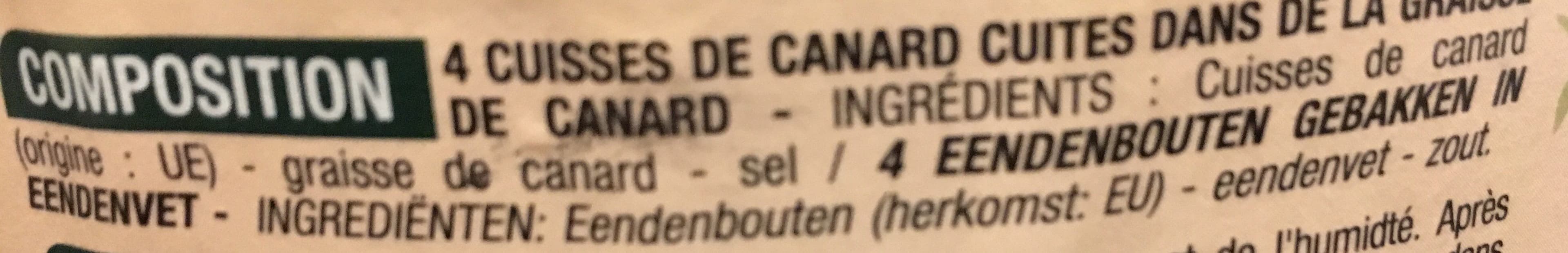 Cora Cuisses de canard cuites dans la graisse de canard packshot