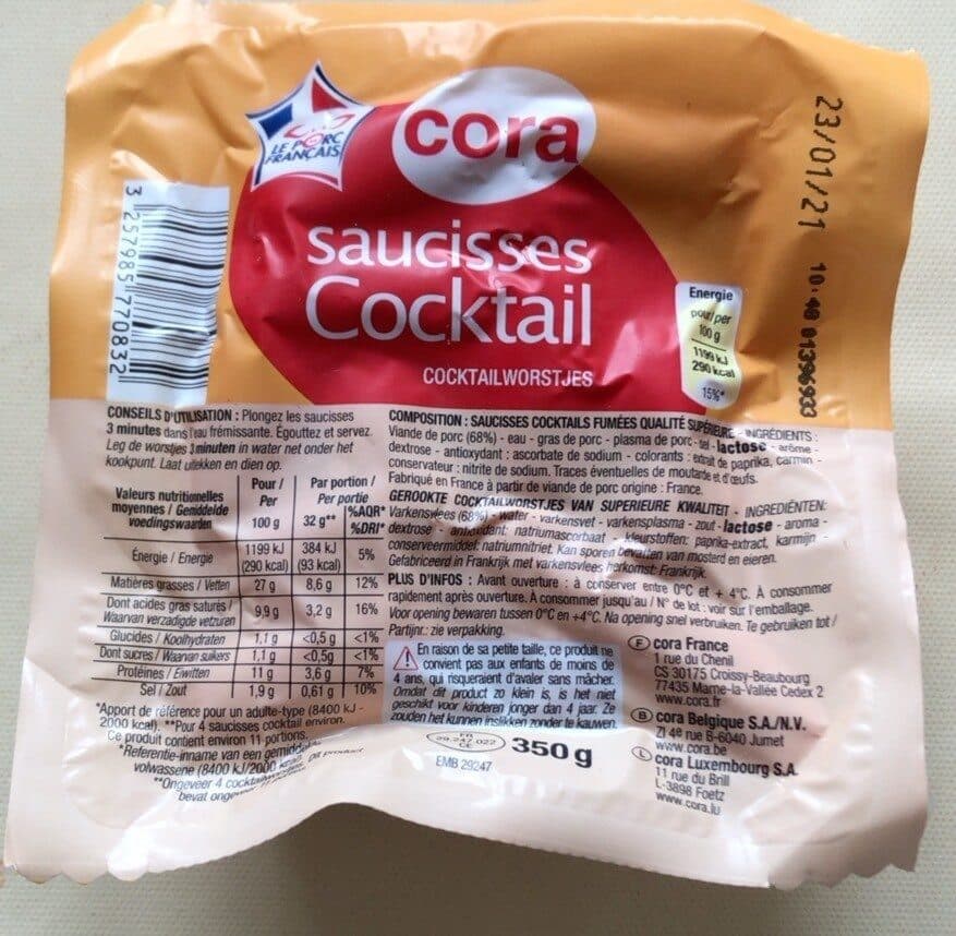 Cora Saucisses cocktail CORA packshot