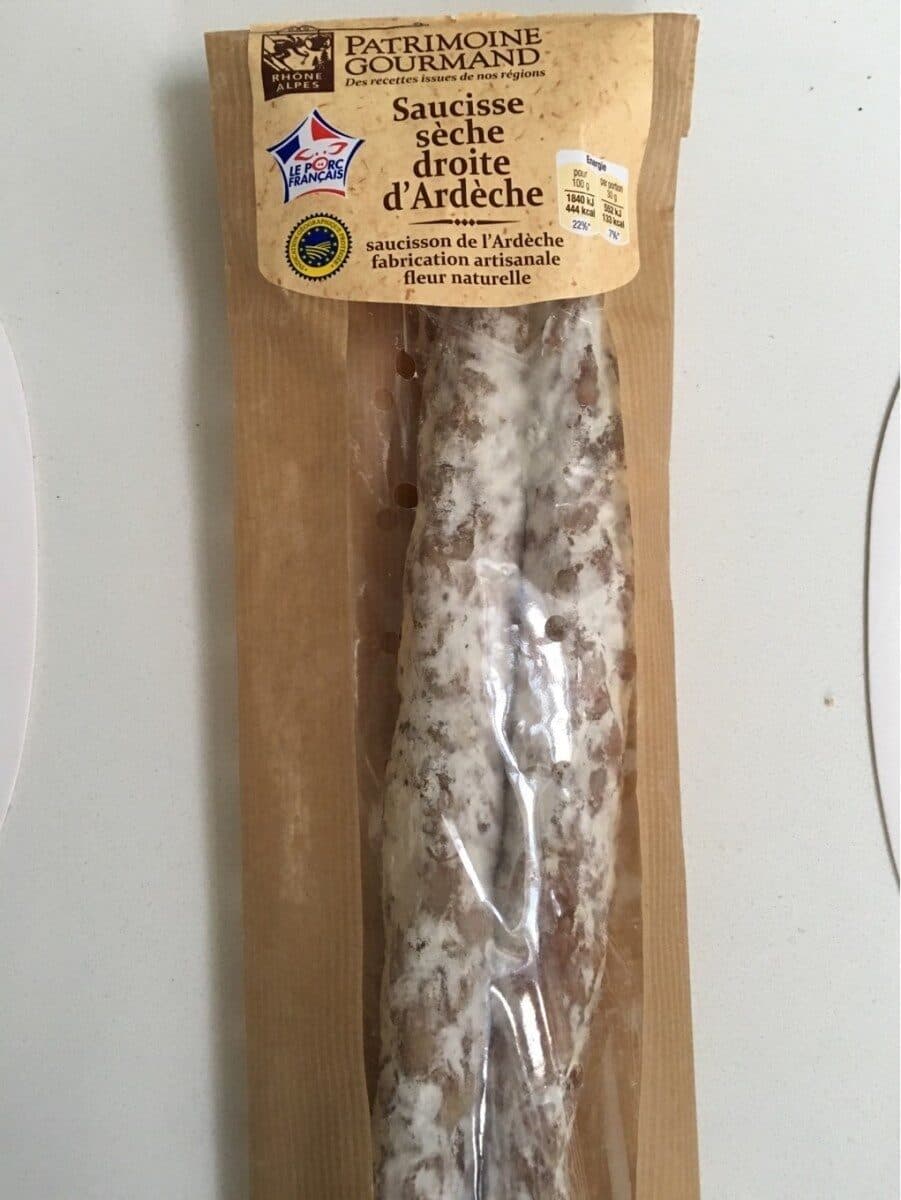 Cora Saucisse sèche droite d'Ardèche packshot