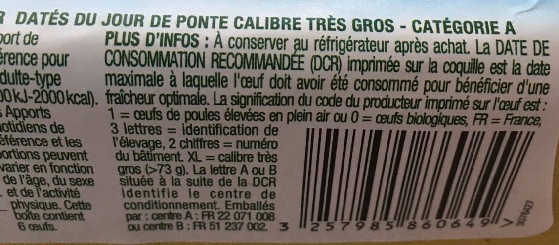 Cora Très gros oeufs (plein air) packshot