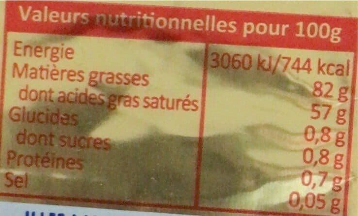 Surgères Le Beurre Surgères 82% MG Doux packshot