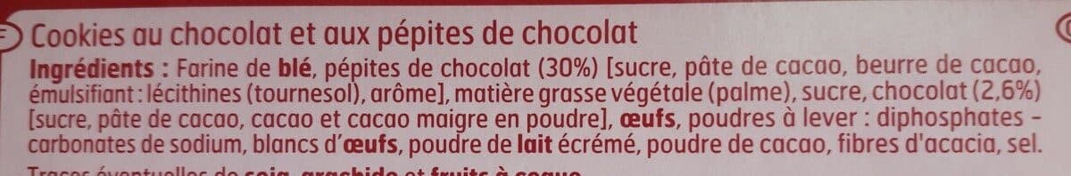 Belle france Cookies chocolat et pépites de chocolat packshot
