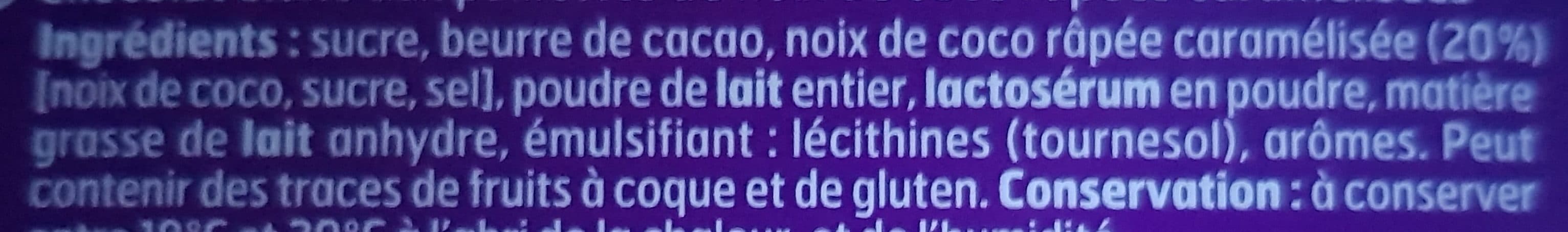 Belle France Chocolat blanc noix de coco caramélisée packshot