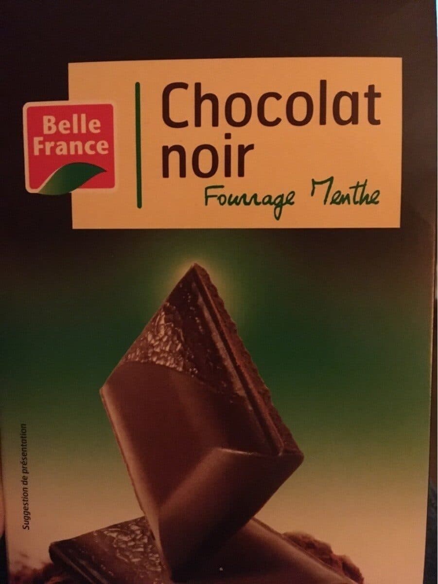 Belle France tablette chocolat noir foutage menthe packshot