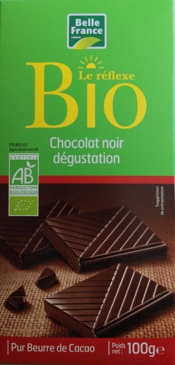 Belle France Le réflexe Bio - Chocolat noir dégustation packshot