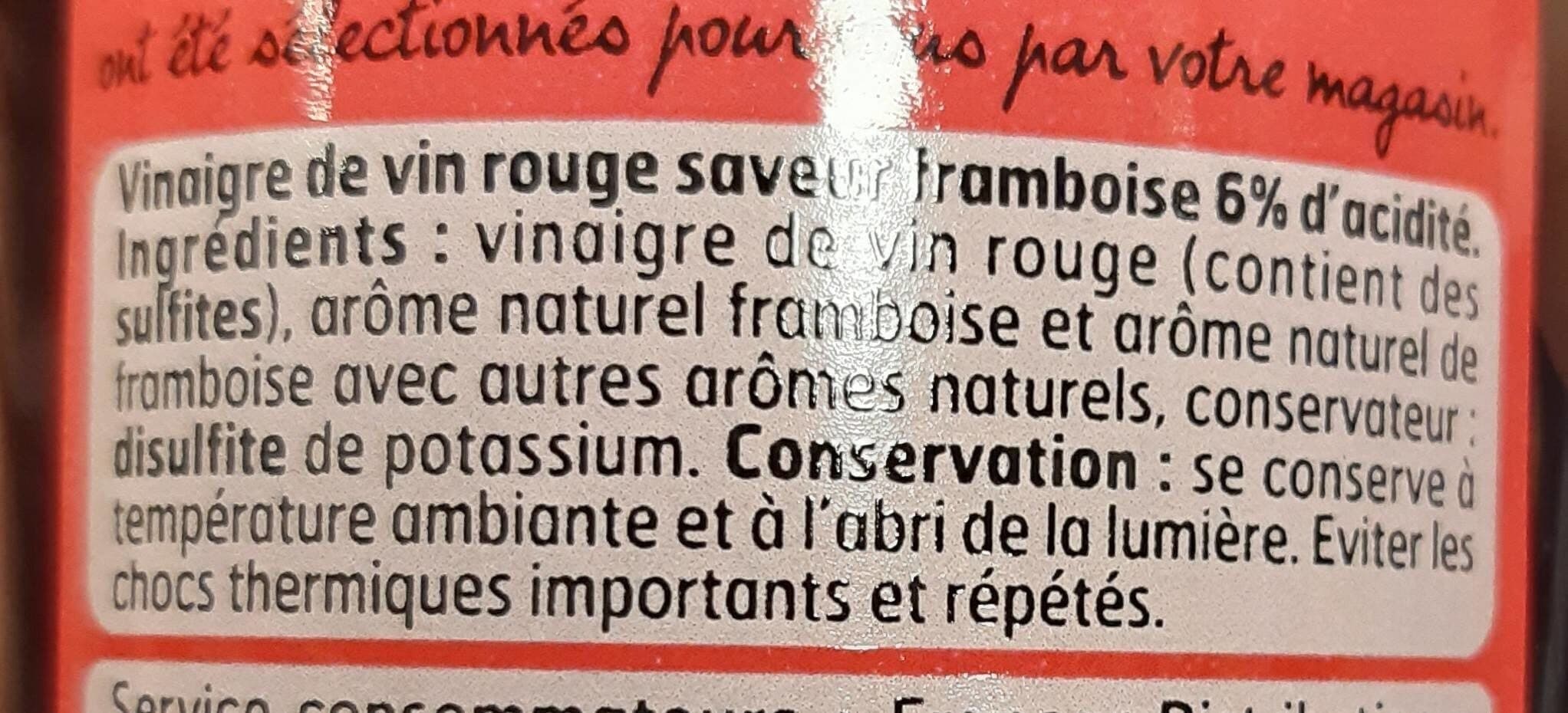Belle France Vinaigre de vin rouge saveur framboise packshot