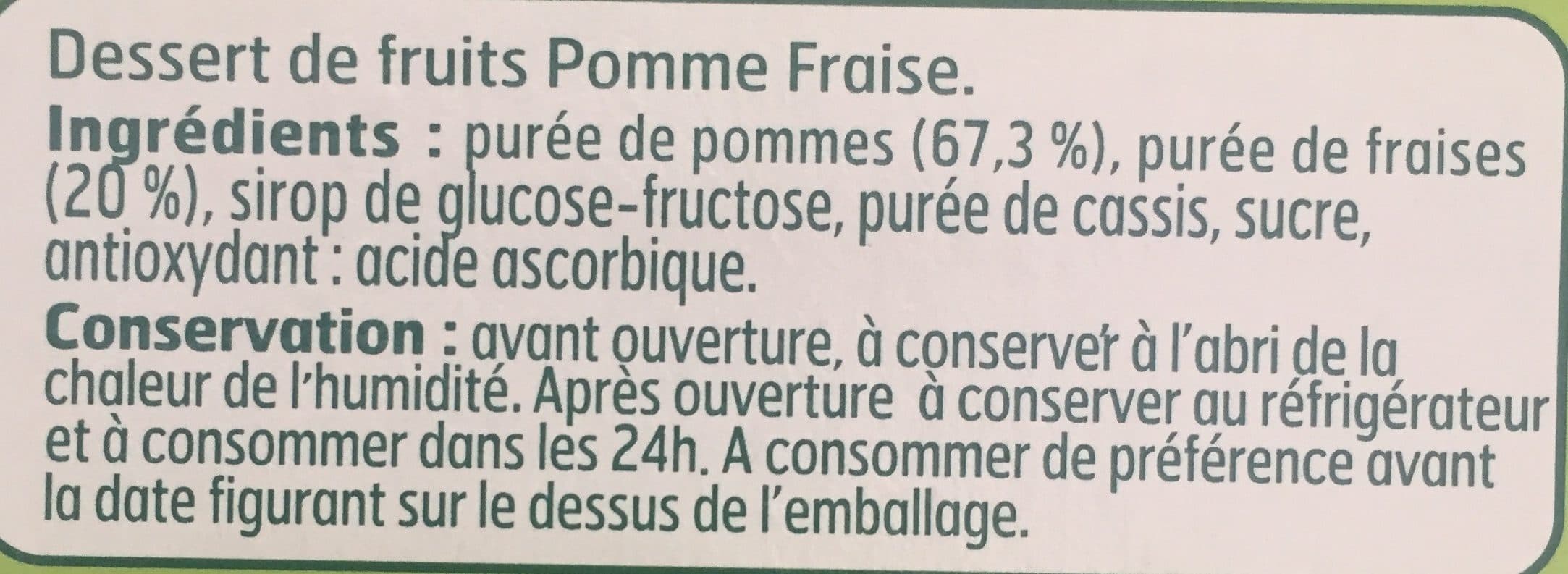 Belle France Dessert de fruits (Pomme-Fraise) packshot