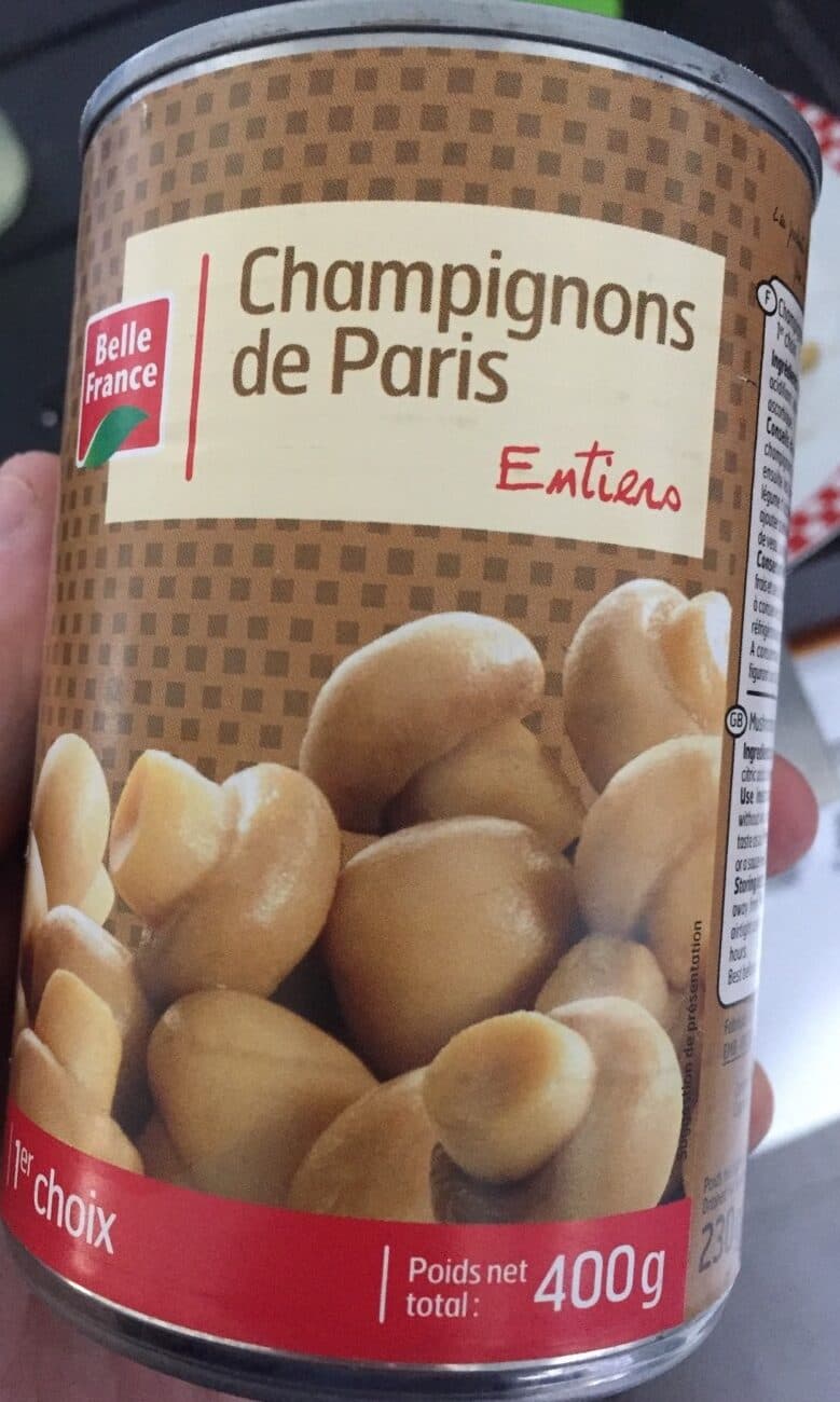 Belle France Champignons de Paris Entiers 1er choix packshot