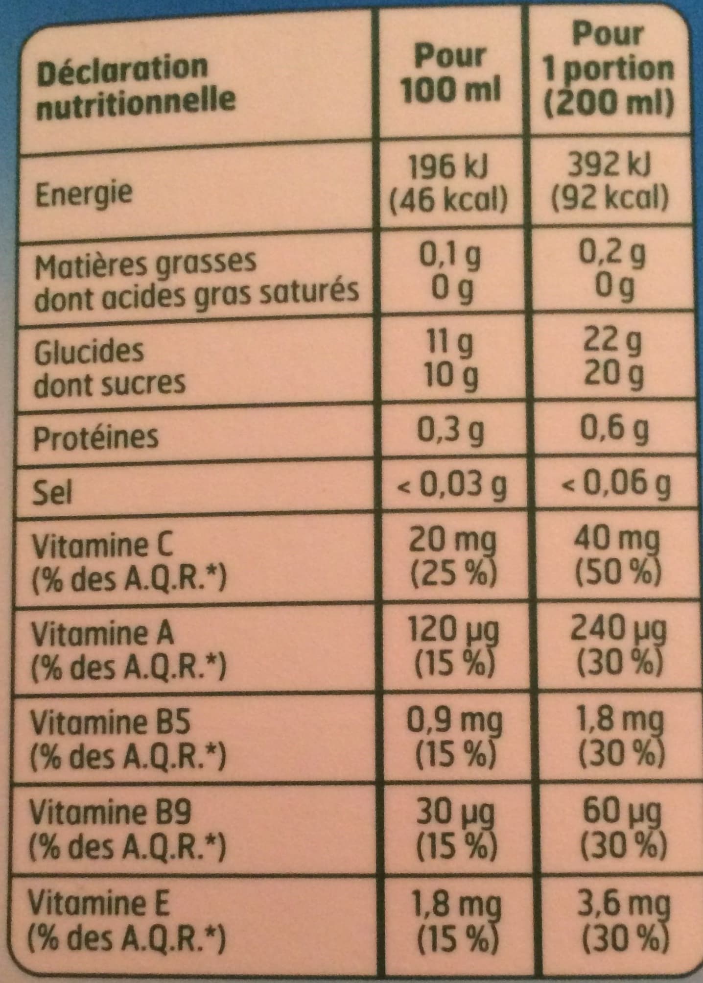 Belle France Nectar multifruits packshot
