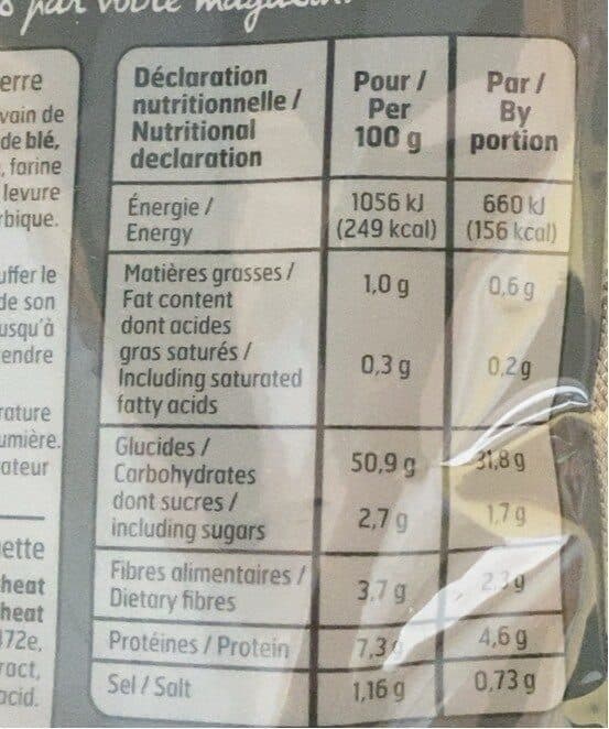 Belle France Baguette precuite packshot
