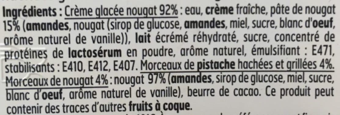 Belle France Crème glacée Nougat packshot